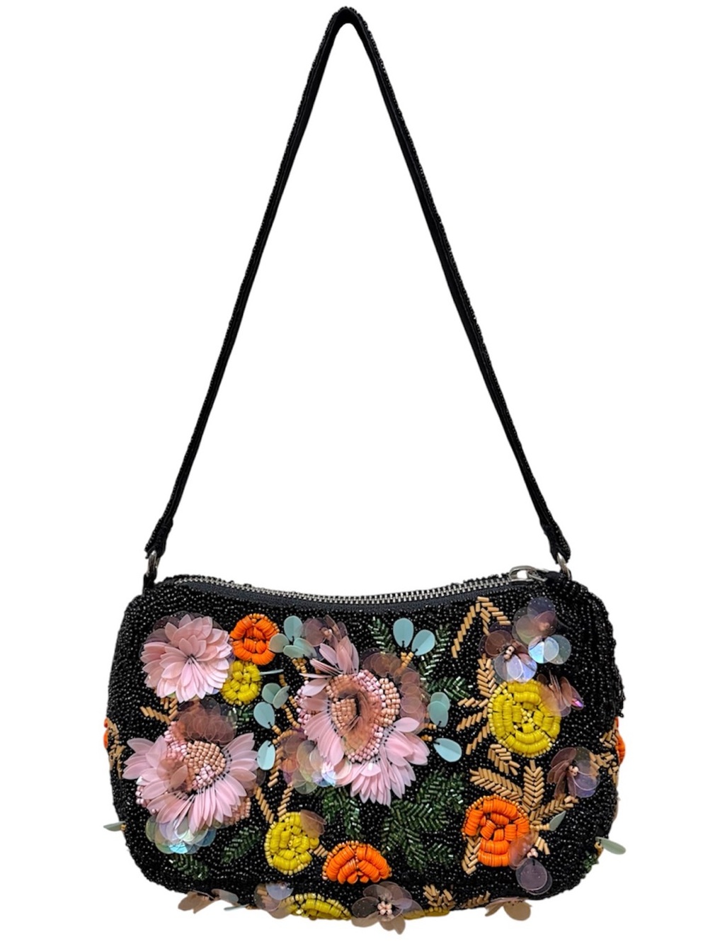 Colorful Floral Beaded purse Bag - 3D Sequin formalwear TikTok viral